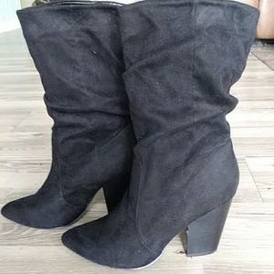 NWOB Report Indio microfiber black  mid-calf boots